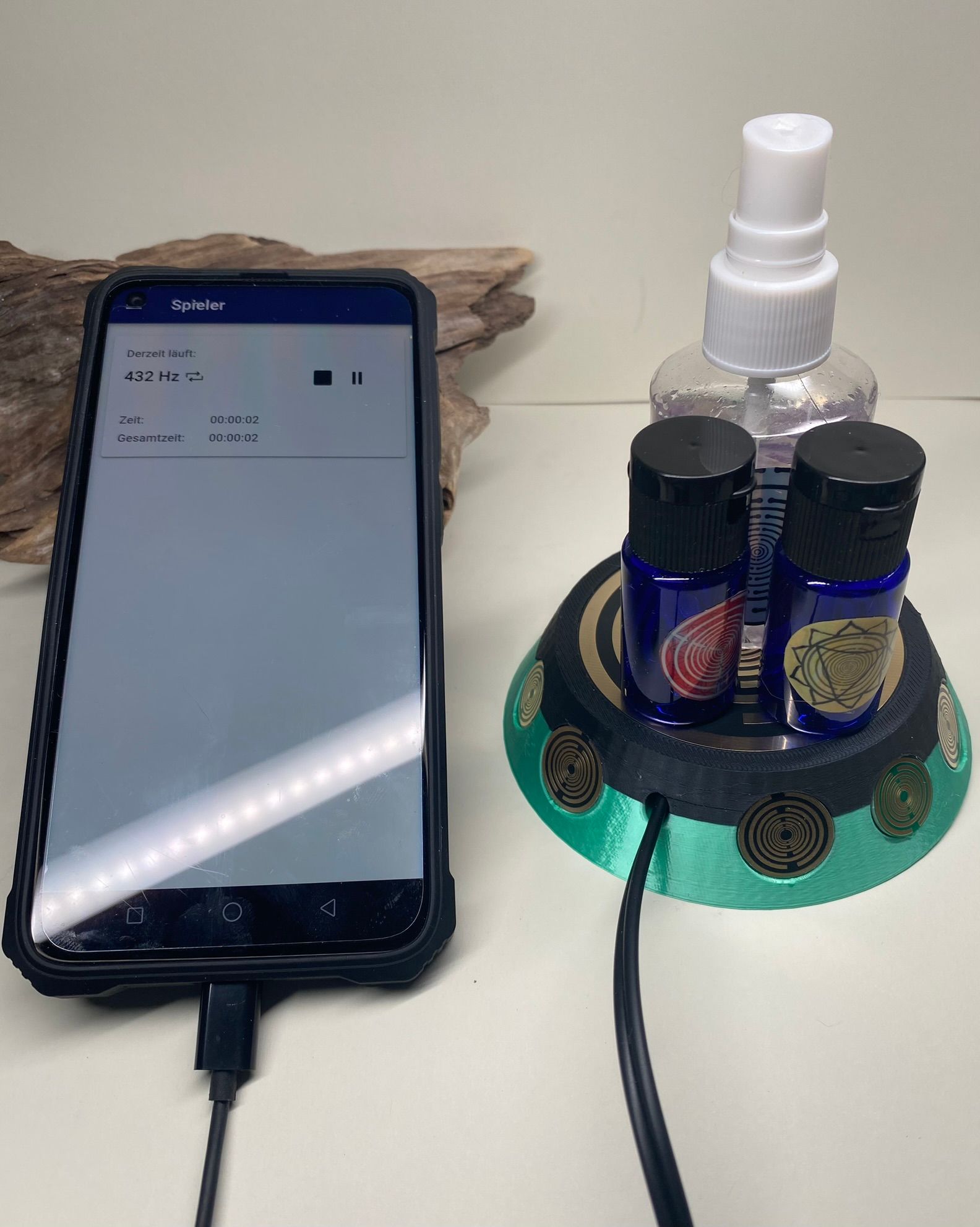 69 mm VibraNex UFO - 2 farbig, Oberflächenplatte Gold legiert