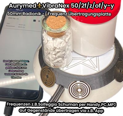 50 mm VibraNex UFO - 2 farbig, Oberflächenplatte Zinn legiert 50 mm VibraNex UFO - 2 farbig, Oberflächenplatte Zinn legiert