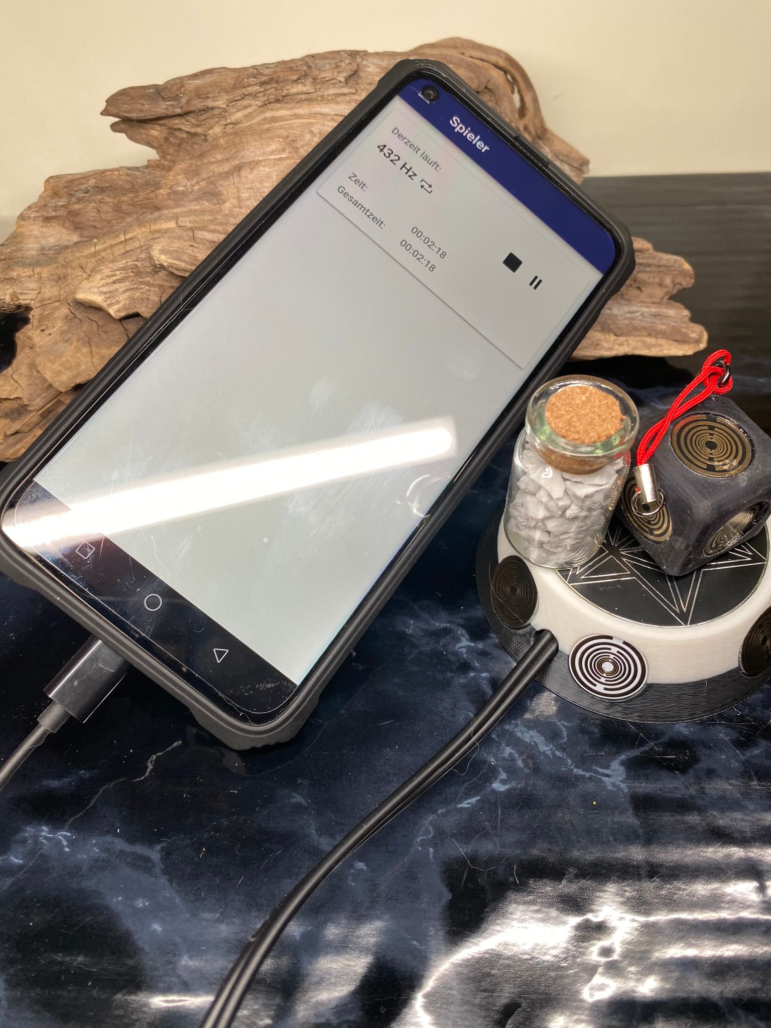 50 mm VibraNex UFO - 2 farbig, Oberflächenplatte Zinn legiert