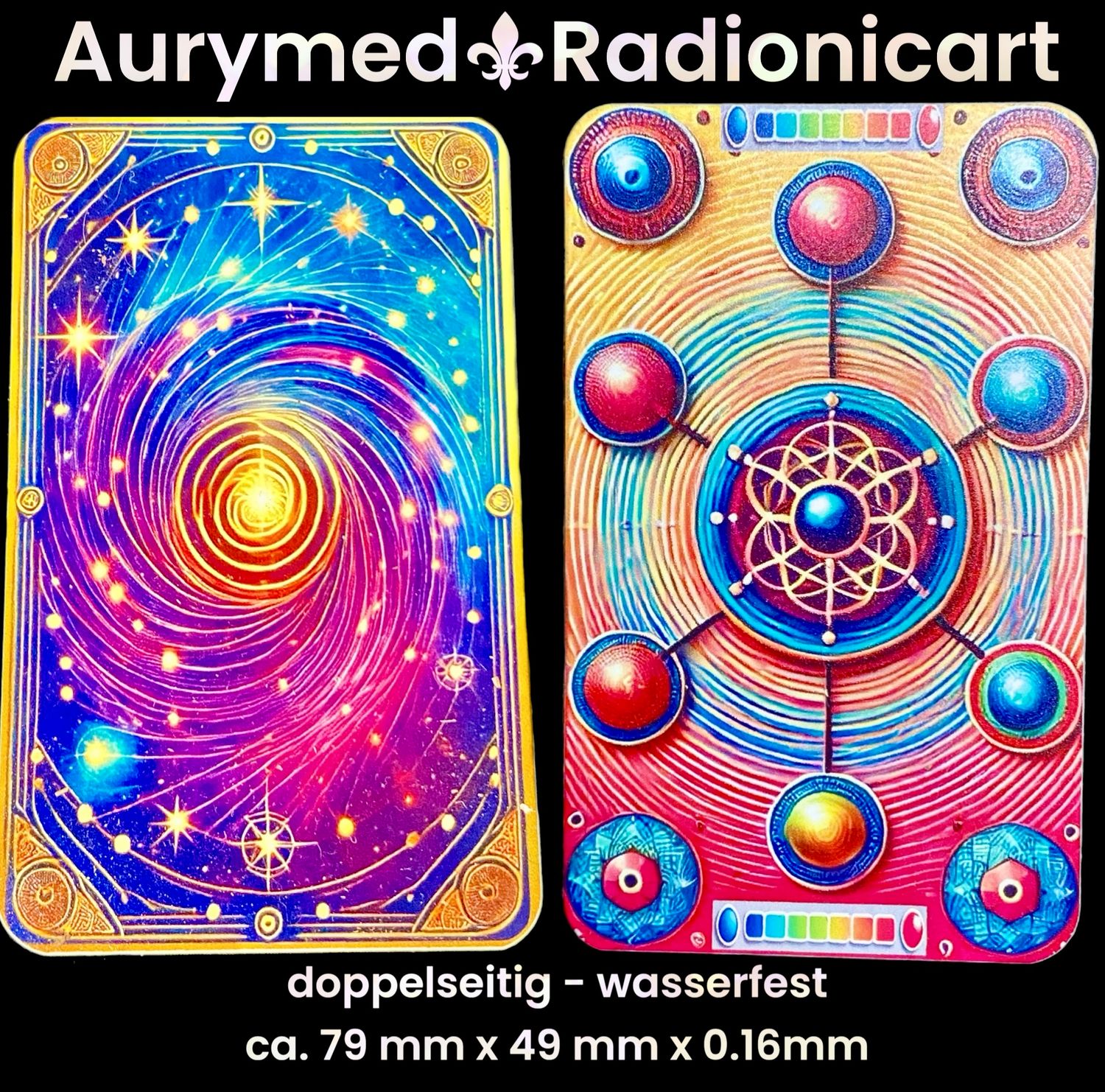 Radionicard - radionische Blume des Lebens - rechtsdrehende Spirale