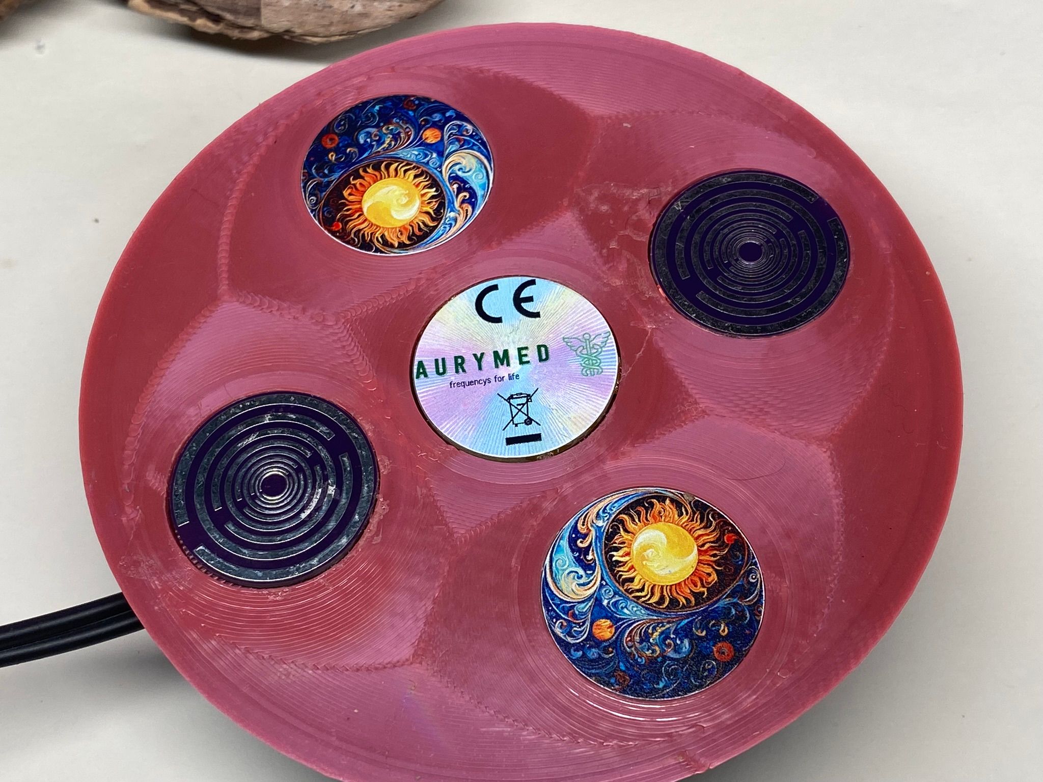 69 mm VibraNex Brunnen - Einhorn matt, Oberflächenplatte Zinn legiert - EINZELSTÜCK