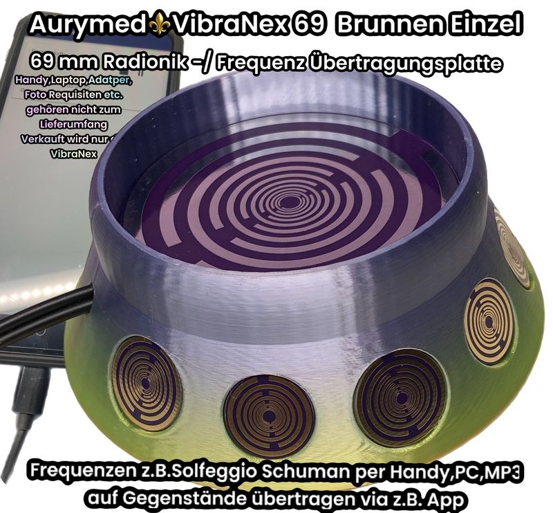 69 mm VibraNex Brunnen- Einhorn glänzend, Oberflächenplatte Zinn legiert - EINZELSTÜCK 69 mm VibraNex Brunnen- Einhorn glänzend, Oberflächenplatte Zinn legiert - EINZELSTÜCK