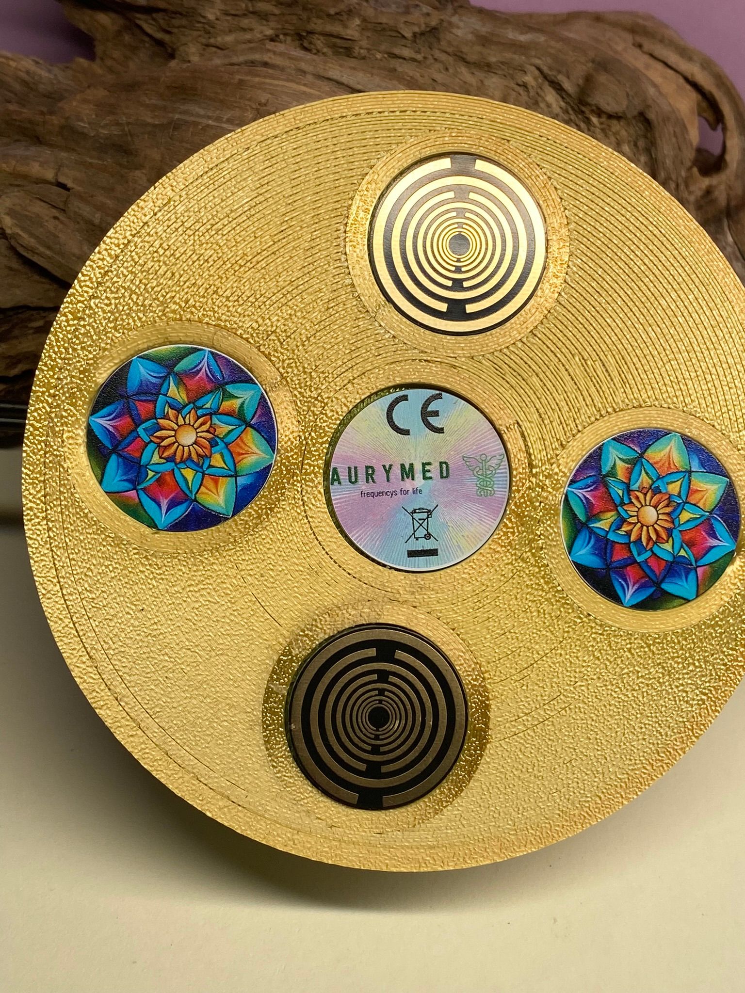 69 mm VibraNex Brunnen- Einhorn glänzend, Oberflächenplatte Zinn legiert - EINZELSTÜCK