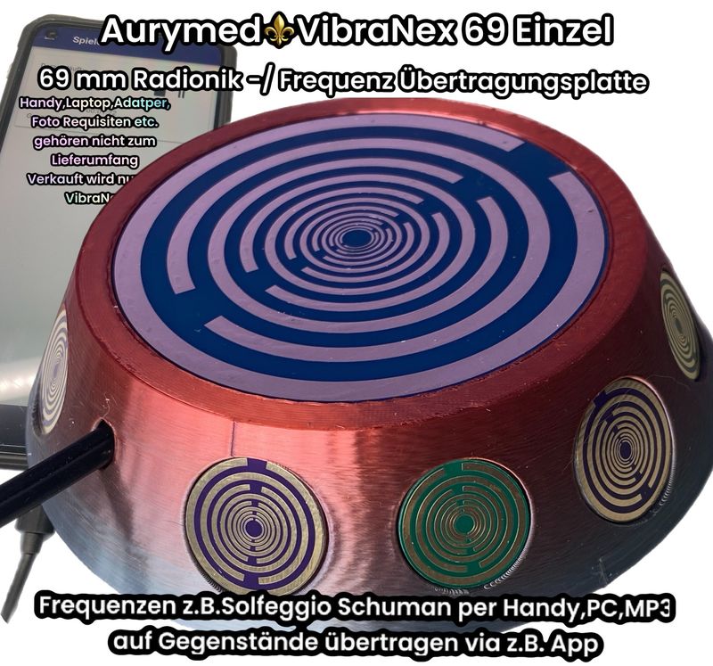 69 mm VibraNex UFO - Einhorn glänzend, Oberflächenplatte Zinn legiert - EINZELSTÜCK 69 mm VibraNex UFO - Einhorn glänzend, Oberflächenplatte Zinn legiert - EINZELSTÜCK