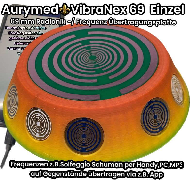 69 mm VibraNex UFO - Einhorn matt, Oberflächenplatte Zinn legiert - EINZELSTÜCK 69 mm VibraNex UFO - Einhorn matt, Oberflächenplatte Zinn legiert - EINZELSTÜCK