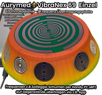 69 mm VibraNex UFO - Einhorn matt, Oberflächenplatte Zinn legiert - EINZELSTÜCK 69 mm VibraNex UFO - Einhorn matt, Oberflächenplatte Zinn legiert - EINZELSTÜCK