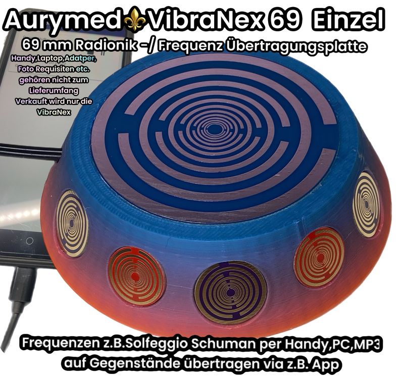 69 mm VibraNex UFO - Einhorn matt, Oberflächenplatte Zinn legiert - EINZELSTÜCK 69 mm VibraNex UFO - Einhorn matt, Oberflächenplatte Zinn legiert - EINZELSTÜCK