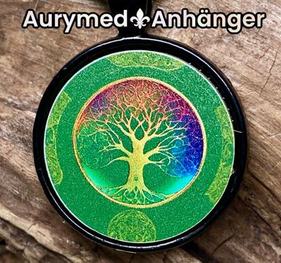 Amulette - schwarz, Baum des Lebens grün, Disc ca.25 mm Durchmesser, Amulette - schwarz, Baum des Lebens grün, Disc ca.25 mm Durchmesser,
