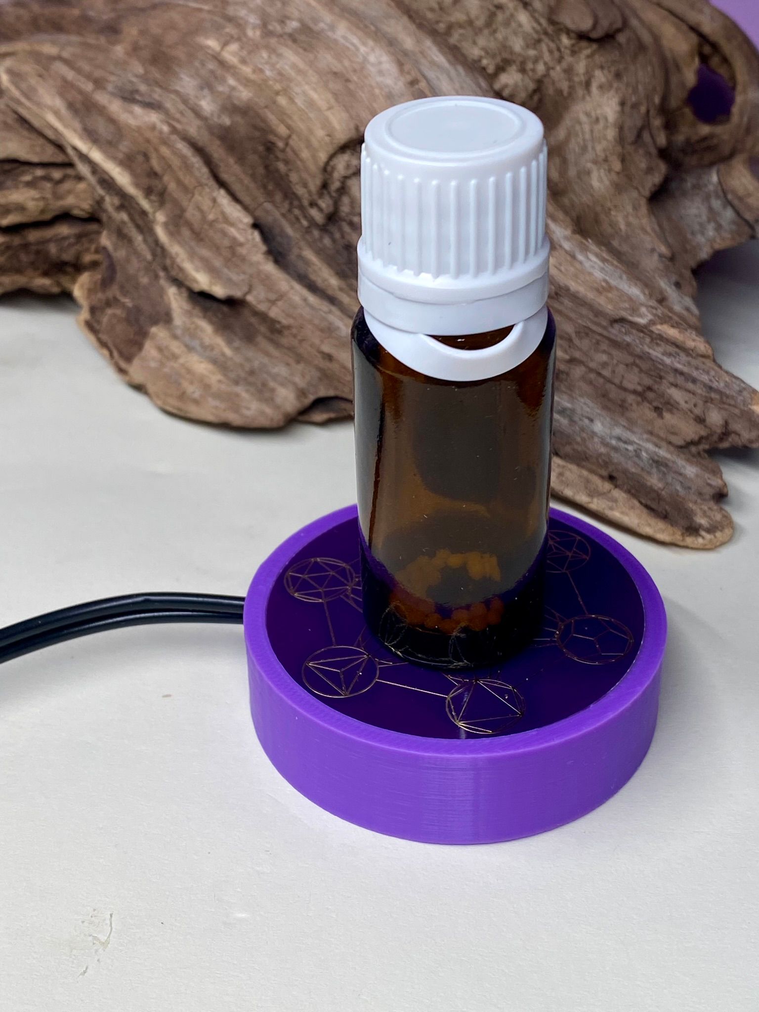 50 mm VibraNex flach, lila, Oberflächenplatte Gold legiert