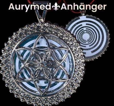 Amulette - Lakhovsky MWO als weisser ca. 35 mm großer Coin mit Zinnlegierung in eine silberfarbende (kein Silber) Fassung eingearbeitet Amulette - Lakhovsky MWO als weisser ca. 35 mm großer Coin mit Zinnlegierung in eine silberfarbende (kein Silber) Fassung eingearbeitet
