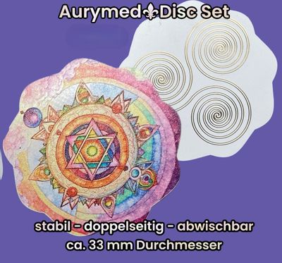 33 mm Disc - 12 Stück Set - Triskele trifft den galaktischen Jahreszeitkreis, doppelseitig, 1 Seite Gold legiert, Kupfer unterlegt 33 mm Disc - 12 Stück Set - Triskele trifft den galaktischen Jahreszeitkreis, doppelseitig, 1 Seite Gold legiert, Kupfer unterlegt