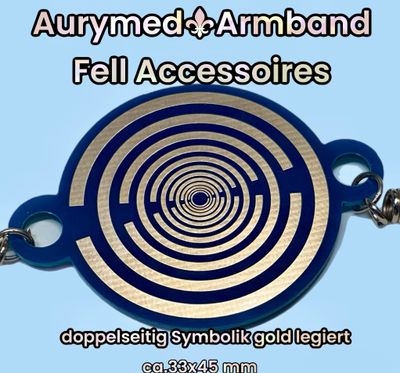 Armband - 1 Stück - Lakhovsky Style Design, doppelseitige Symbolik mit Gold legiert, Kupfer unterlegt Armband - 1 Stück - Lakhovsky Style Design, doppelseitige Symbolik mit Gold legiert, Kupfer unterlegt