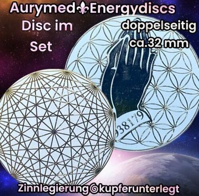 32 mm Disc - 18 Stück Set - Dodecagram - Blume des Lebens - betende Hände, doppelseitig Zinn legiert, ultraweiss, ohne oder mit PLA Ring 32 mm Disc - 18 Stück Set - Dodecagram - Blume des Lebens - betende Hände, doppelseitig Zinn legiert, ultraweiss, ohne oder mit PLA Ring