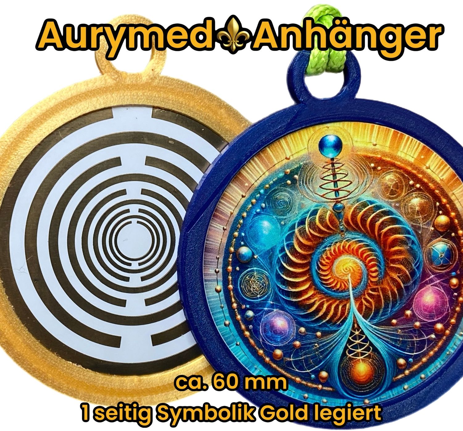 Anhänger Swirl mit PLA Ring (Farbe wählbar)