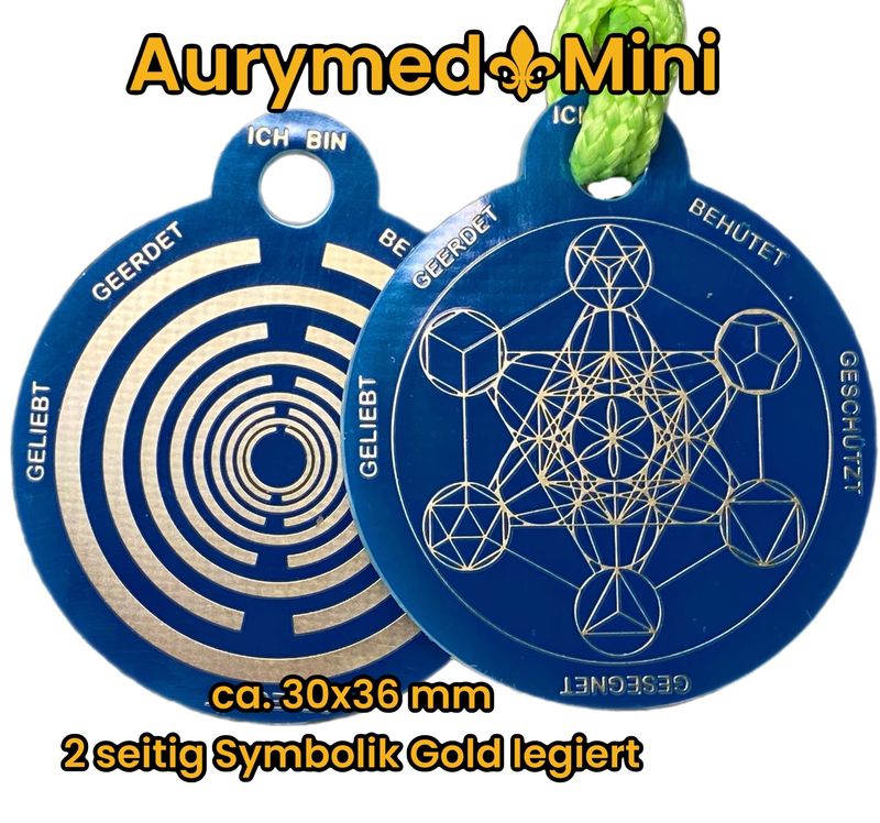 Anhänger Mini Serie rund- Lakhovsyk Antennen Symbol Design- Metatron und Anhänger Mini Serie rund- Lakhovsyk Antennen Symbol Design- Metatron und "Ich bin" Mantren