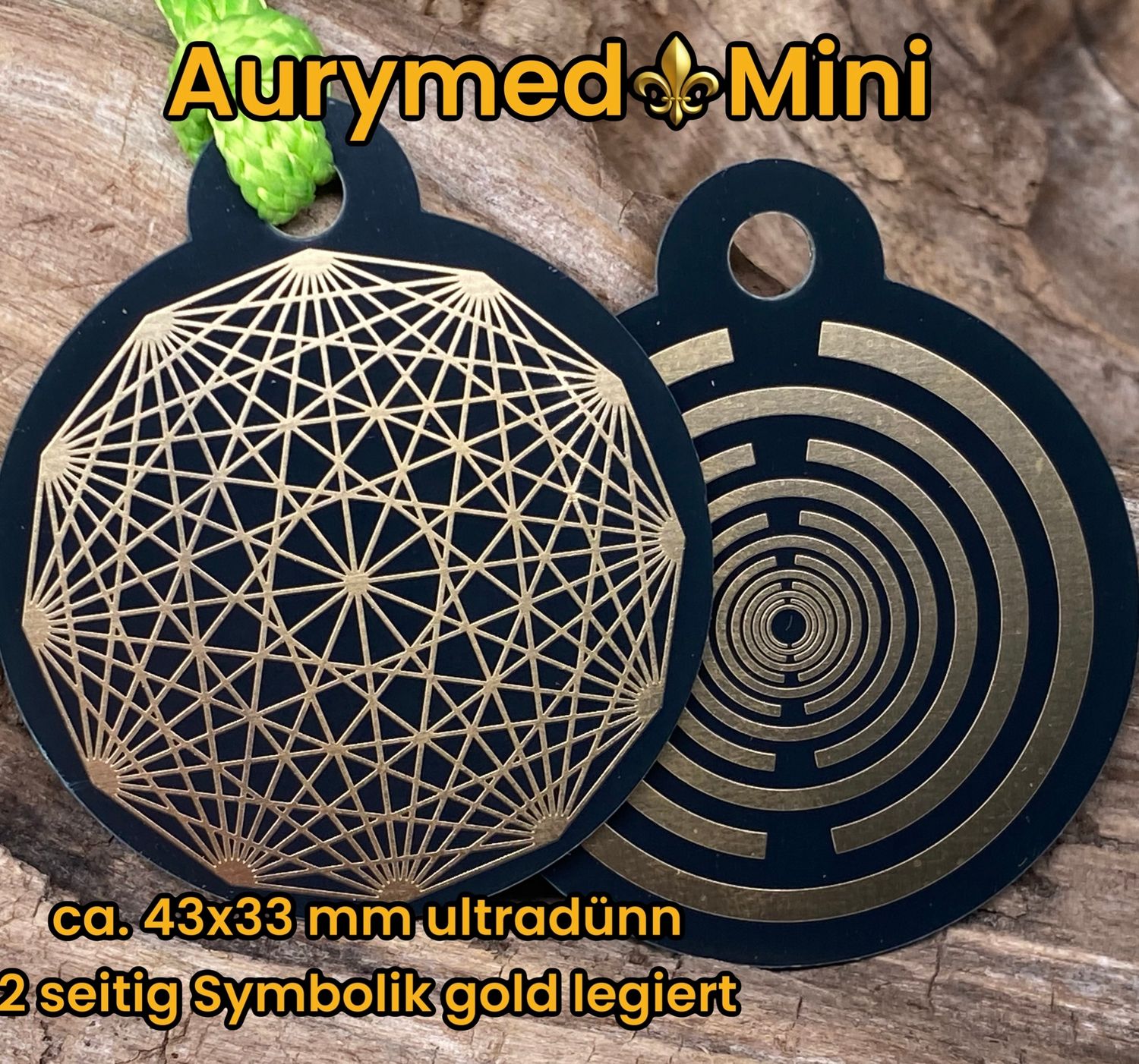 Anhänger Mini Serie rund- Lakhovsyk Antennen Symbol Design - Dodecagram, hauchdünn