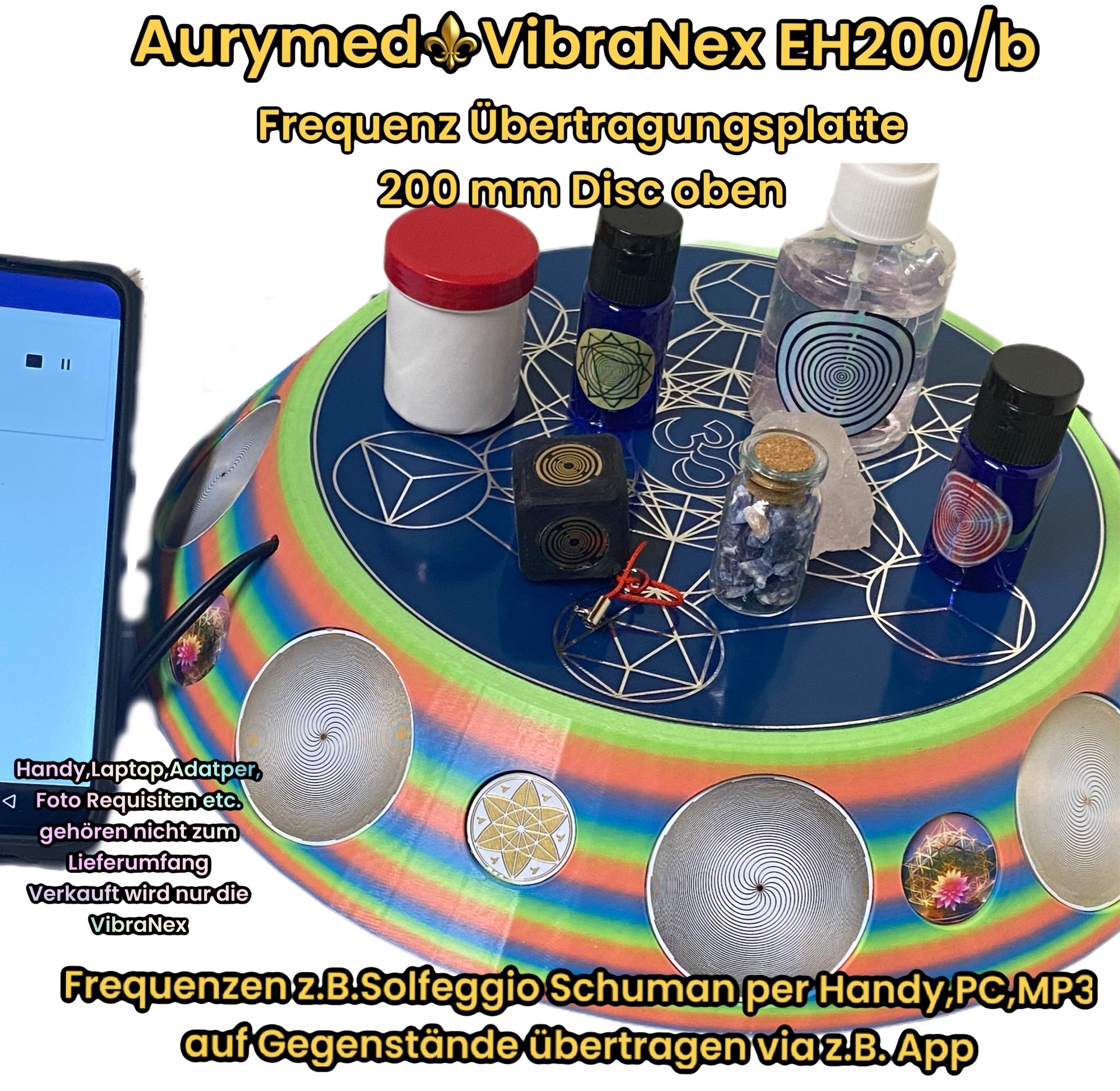 200 mm VibraNex UFO – Einhorn - Individuelle Zusammenstellung