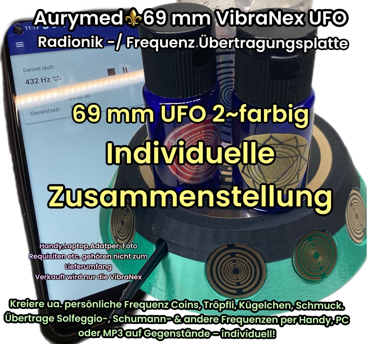 69 mm VibraNex UFO - 2 farbig - individuelle Zusammenstellung