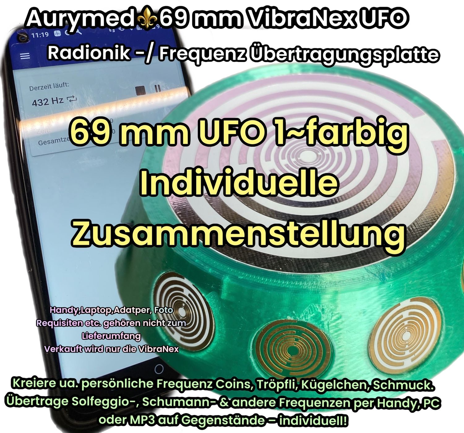 69 mm VibraNex UFO - 1 farbig - individuelle Zusammenstellung