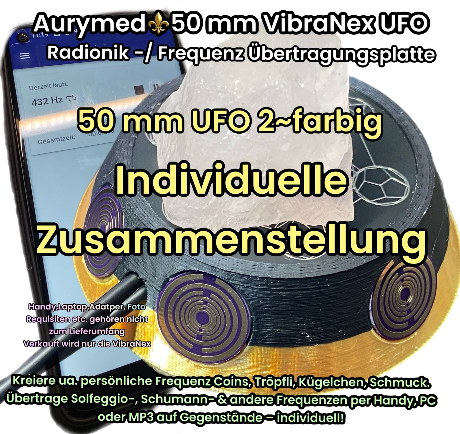50 mm VibraNex UFO - 2 farbig - individuelle Zusammenstellung
