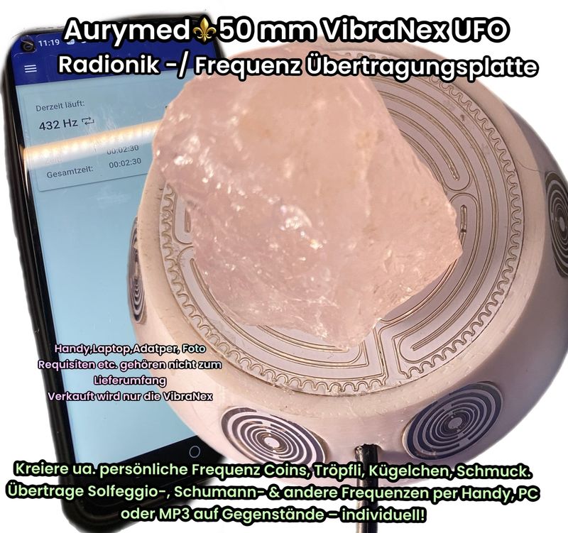50 mm VibraNex UFO - weiß, Oberflächenplatte Zinn legiert 50 mm VibraNex UFO - weiß, Oberflächenplatte Zinn legiert