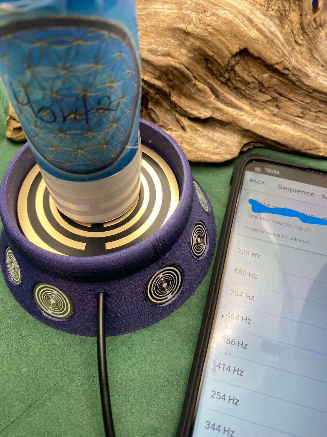 Frequenzübertragungsplatte VibraNex Brunnen V4 MIT Lapislazuli FÜLLUNG INNEN -