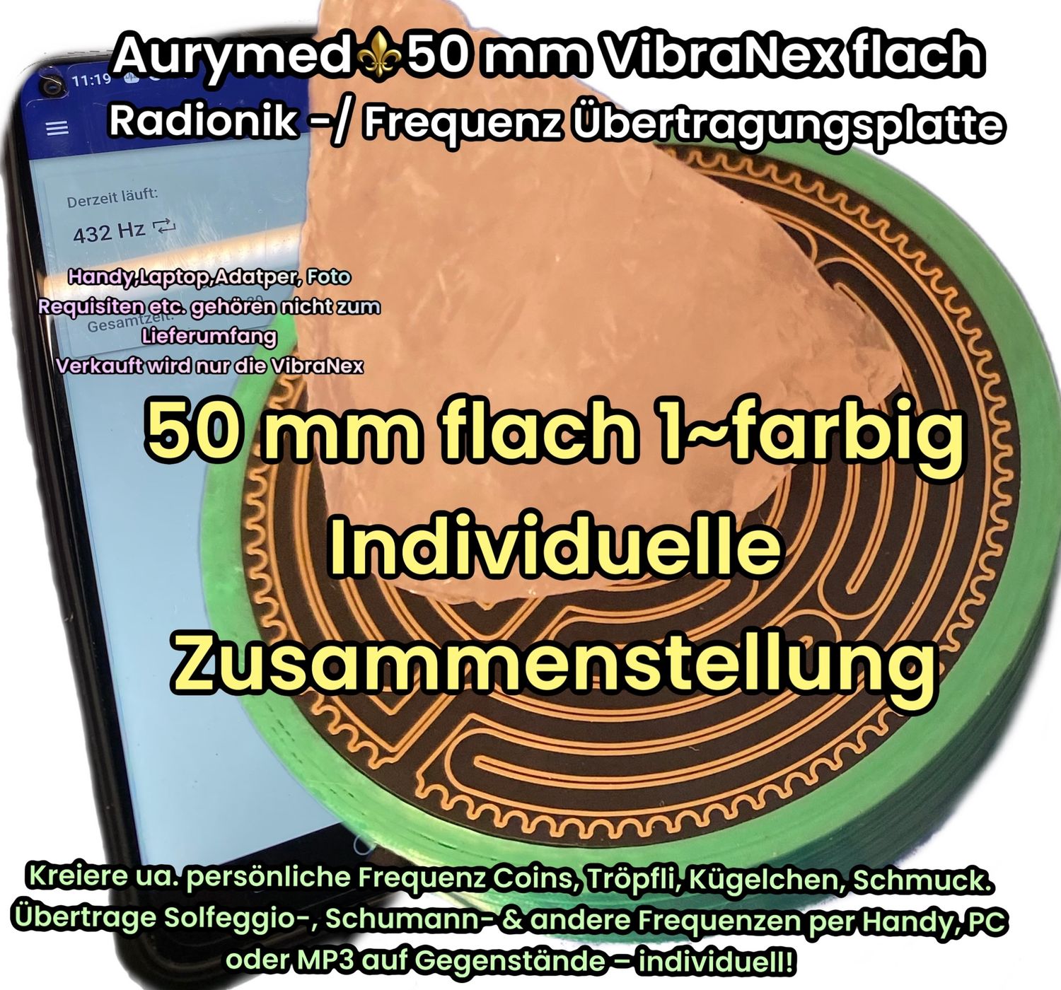 50 mm VibraNex flach - 1 farbig - individuelle Zusammenstellung
