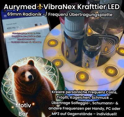 VibraNex LED Krafttier Braunbär – LED- & Gehäusefarbe und Füllung frei wählbar VibraNex LED Krafttier Braunbär – LED- & Gehäusefarbe und Füllung frei wählbar