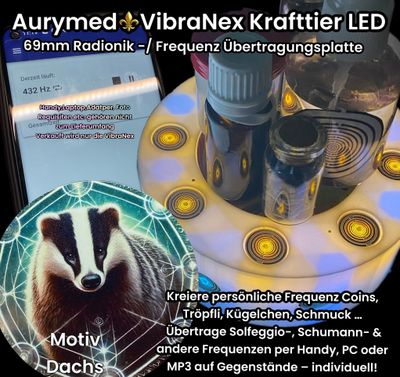 VibraNex LED Krafttier Dachsâ LED- & GehĂ€usefarbe und FĂŒllung frei wĂ€hlbar VibraNex LED Krafttier Dachsâ LED- & GehĂ€usefarbe und FĂŒllung frei wĂ€hlbar