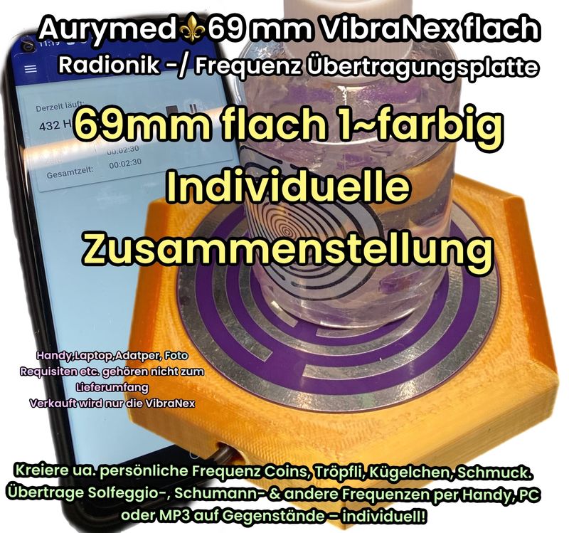 69 mm VibraNex flach - 1 farbig - Krafttier-/ heilige Geometrie Symbolik - individuelle Zusammenstellung 69 mm VibraNex flach - 1 farbig - Krafttier-/ heilige Geometrie Symbolik - individuelle Zusammenstellung
