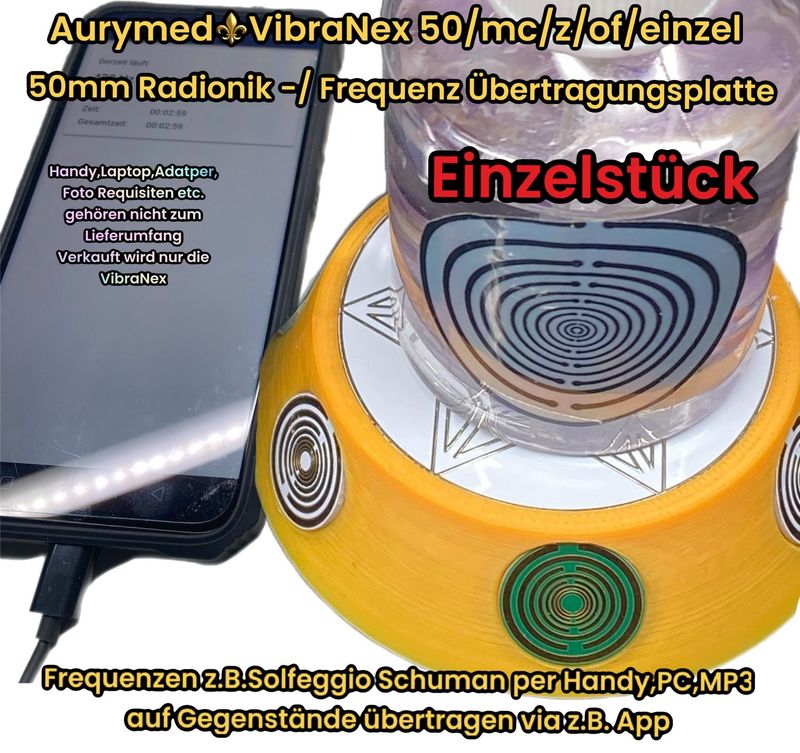 50 mm VibraNex UFO, Farbverlauf, Oberflächenplatte Zinn legiert - EINZELSTÜCK 50 mm VibraNex UFO, Farbverlauf, Oberflächenplatte Zinn legiert - EINZELSTÜCK