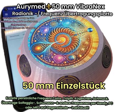 50 mm VibraNex UFO, Farbverlauf, Oberflächenplatte bunt - EINZELSTÜCK 50 mm VibraNex UFO, Farbverlauf, Oberflächenplatte bunt - EINZELSTÜCK