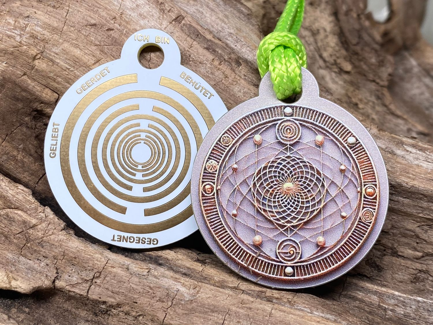 Anhänger Mini Serie rund - Lakhovsyk Antennen Symbol Design - mystisch geheimnisvolle Fantasie Symbol