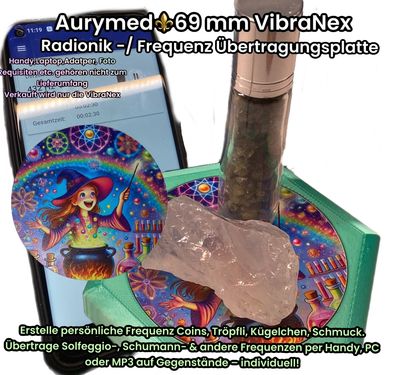 69 mm VibraNex flach - 1 farbig Hexen Motiv - Füllung wählbar 69 mm VibraNex flach - 1 farbig Hexen Motiv - Füllung wählbar