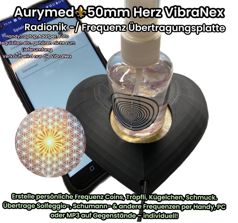 VibraNex Herz - Blume des Lebens - 1 farbig VibraNex Herz - Blume des Lebens - 1 farbig