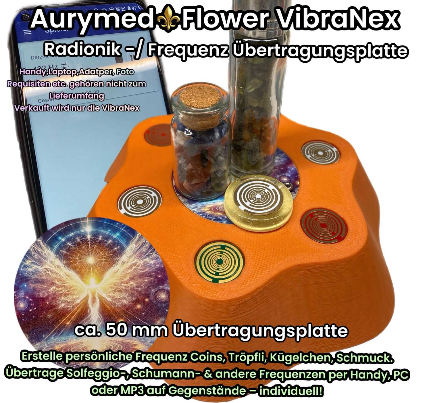 VibraNex Flower - 50 mm Oberflächenplatte - Engel VibraNex Flower - 50 mm Oberflächenplatte - Engel