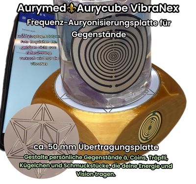 VibraNex Aurycube - 50 mm Oberflächenplatte - Merkaba VibraNex Aurycube - 50 mm Oberflächenplatte - Merkaba