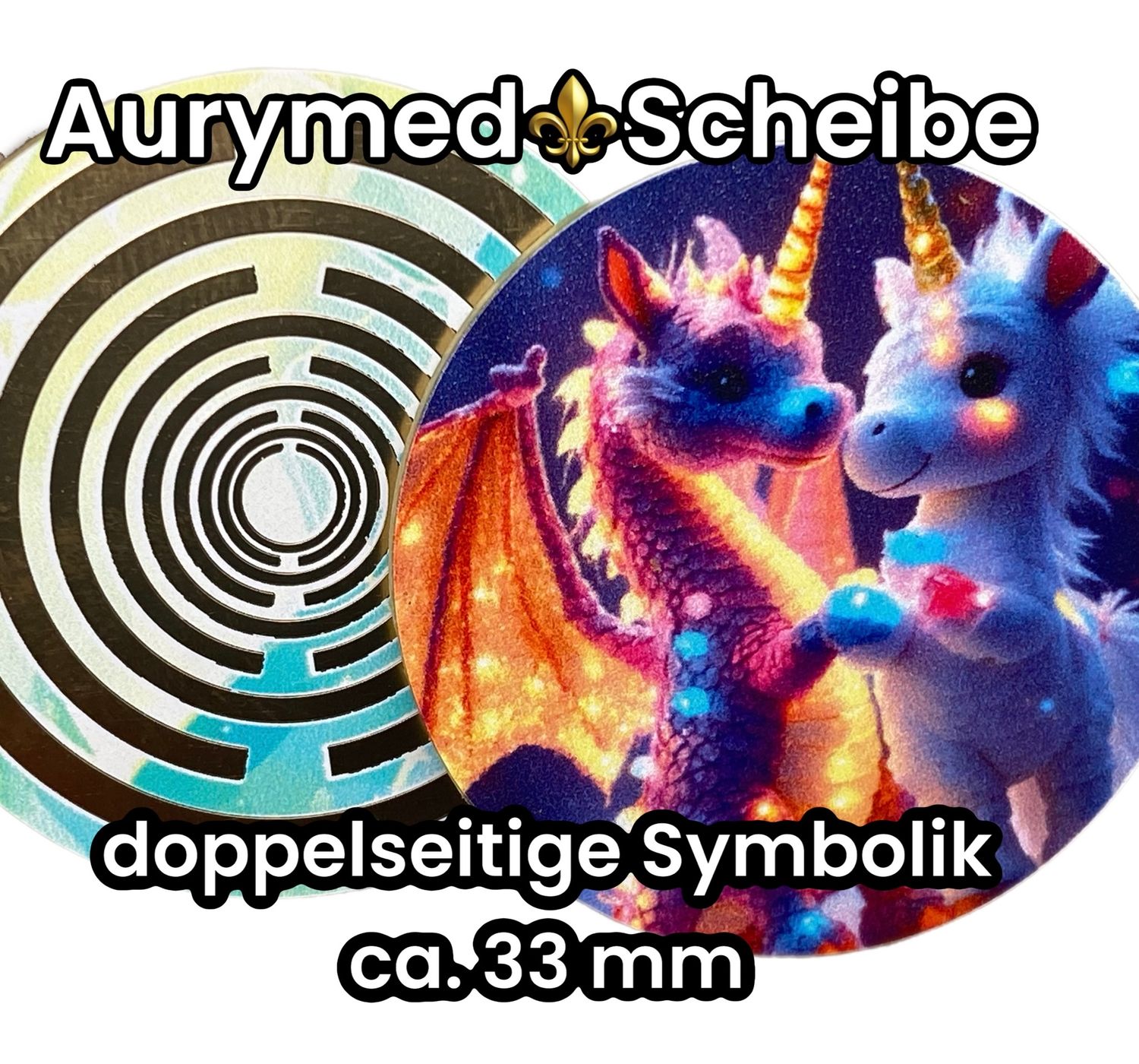 33 mm Scheibe - 6er-Set - Lakhovsky - DUO Dachenpower - optional mit 3D Ring für Anhänger nutzbar 33 mm Scheibe - 6er-Set - Lakhovsky - DUO Dachenpower - optional mit 3D Ring für Anhänger nutzbar