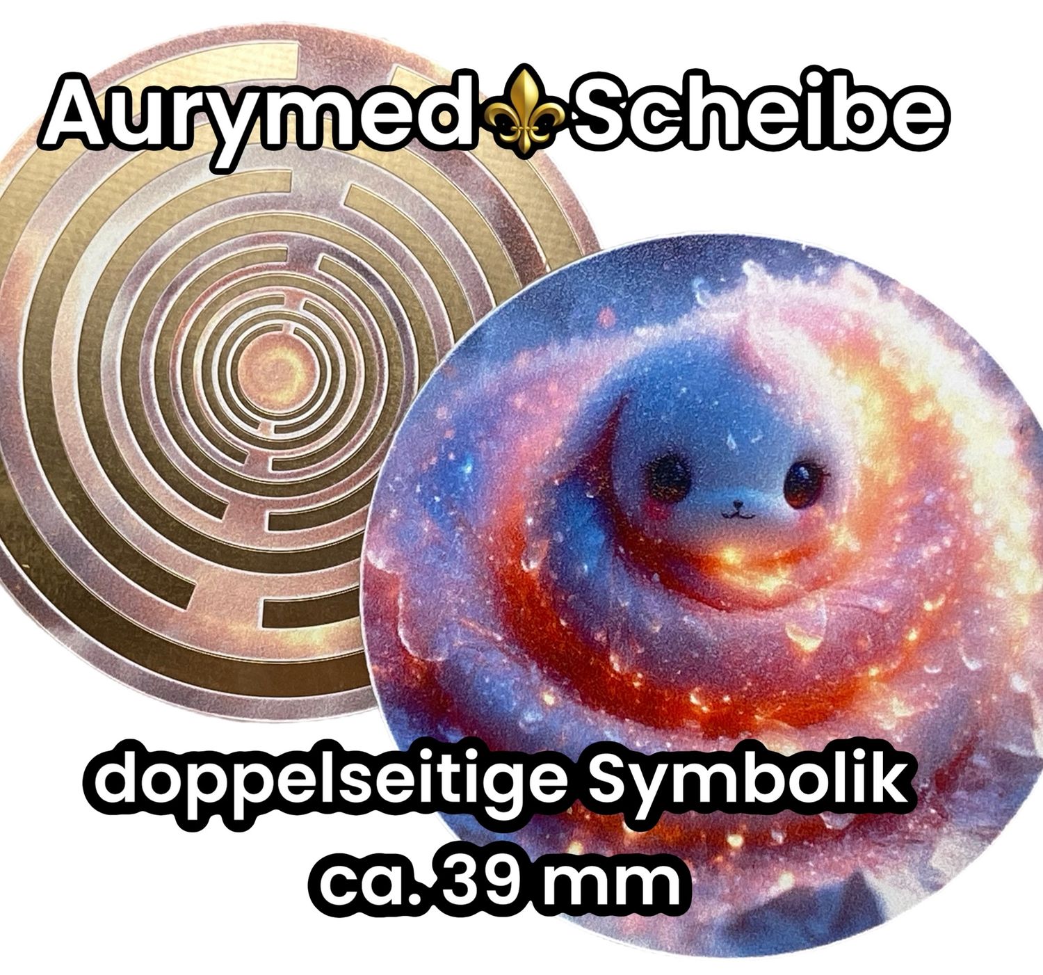 39 mm Scheibe - 6er-Set  - Lakhovsky - Wolkenwurli - optional mit 3D Ring für Anhänger nutzbar