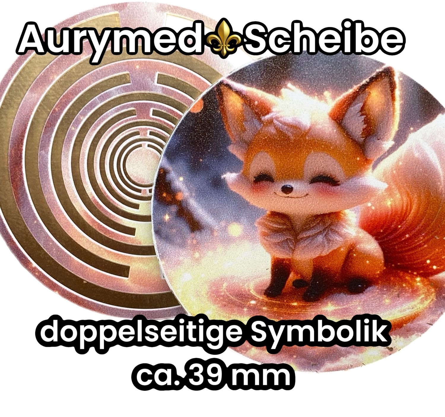 39 mm Scheibe - 6er-Set  - Lakhovsky - Nokko - optional mit 3D Ring für Anhänger nutzbar