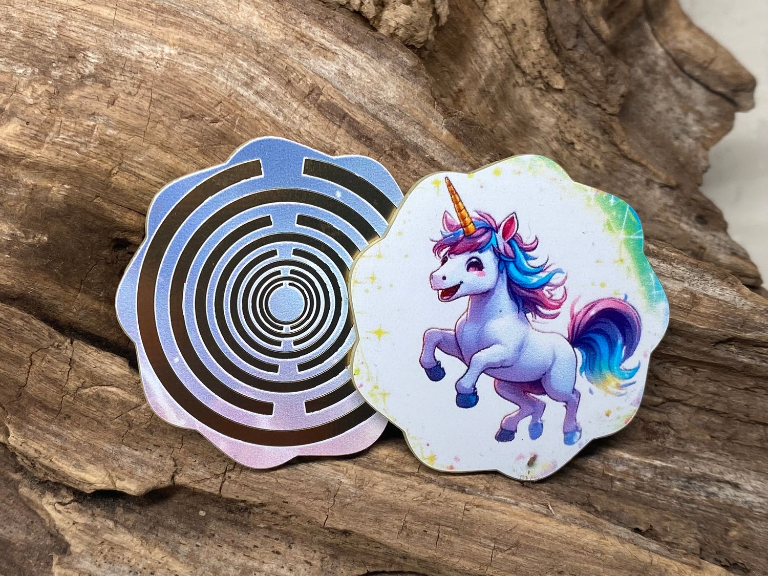 33 mm Scheibe - 6er-Set  - Lakhovsky - Einhorn