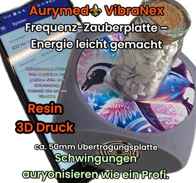 VibraNex Aurycube - Resin Harz- 50 mm Oberflächenplatte - Pinguin VibraNex Aurycube - Resin Harz- 50 mm Oberflächenplatte - Pinguin