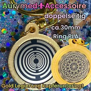 Anhänger - 6er-Set  - Lakhovsky - Dodecagram, doppelseitig, Kupfer unterlegt, mit Kettenband oder Schlüsselkarabiner, Discfarbe wahlweise