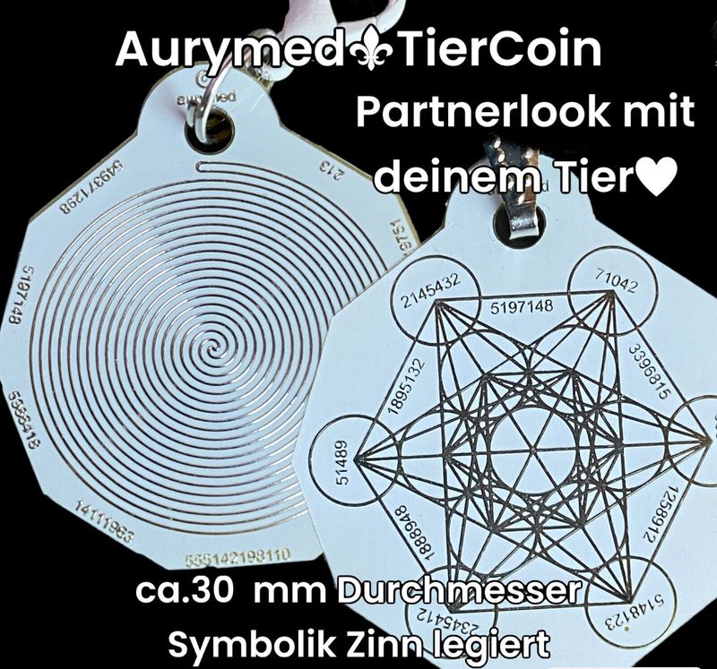 18 x Animal Tier Coin - weiß mit Zinn legiert