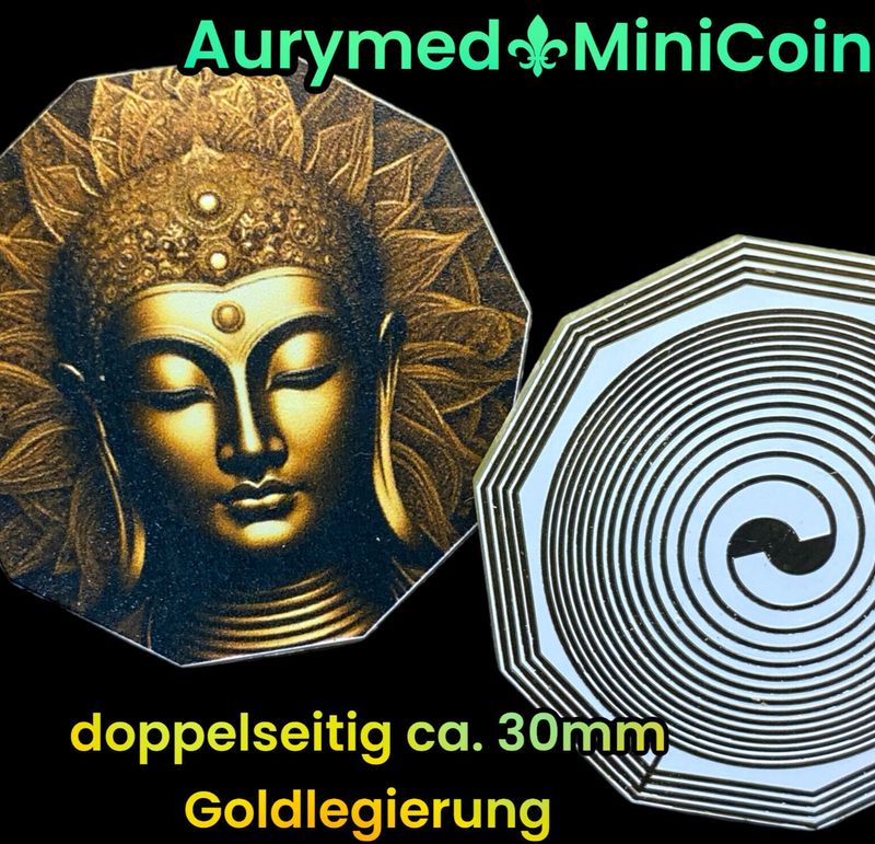 30 mm Disc - 12 Stück Set- Buddha Kopf - Bifilar Spule (fermatsche Antenne), doppelseitig 30 mm Disc - 12 Stück Set- Buddha Kopf - Bifilar Spule (fermatsche Antenne), doppelseitig
