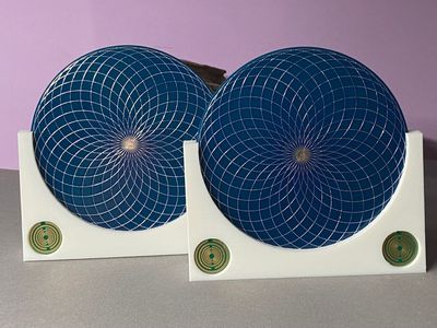 bis 10 cm Ø  2 x 3D-gedruckter Halter & 2 x kraftvolle Scheibe