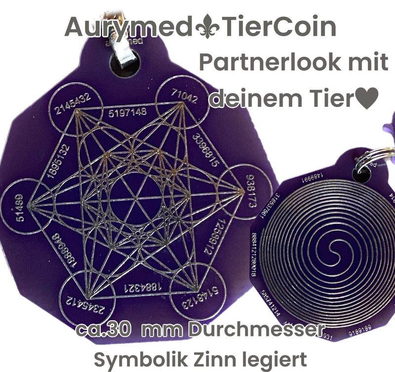 6 x Animal Tier Coin - Wunschfarben mit Zinn legiert 6 x Animal Tier Coin - Wunschfarben mit Zinn legiert