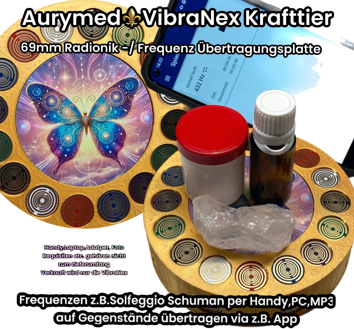 VibraNex Krafttier Schmetterling – Gehäusefarbe und Füllung frei wählbar