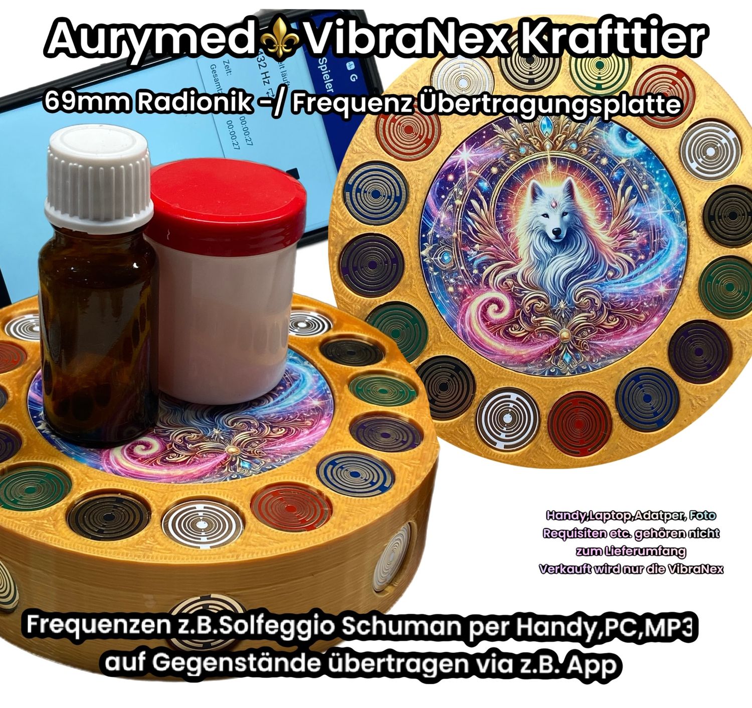 VibraNex Krafttier weißer Wolf – Gehäusefarbe und Füllung frei wählbar