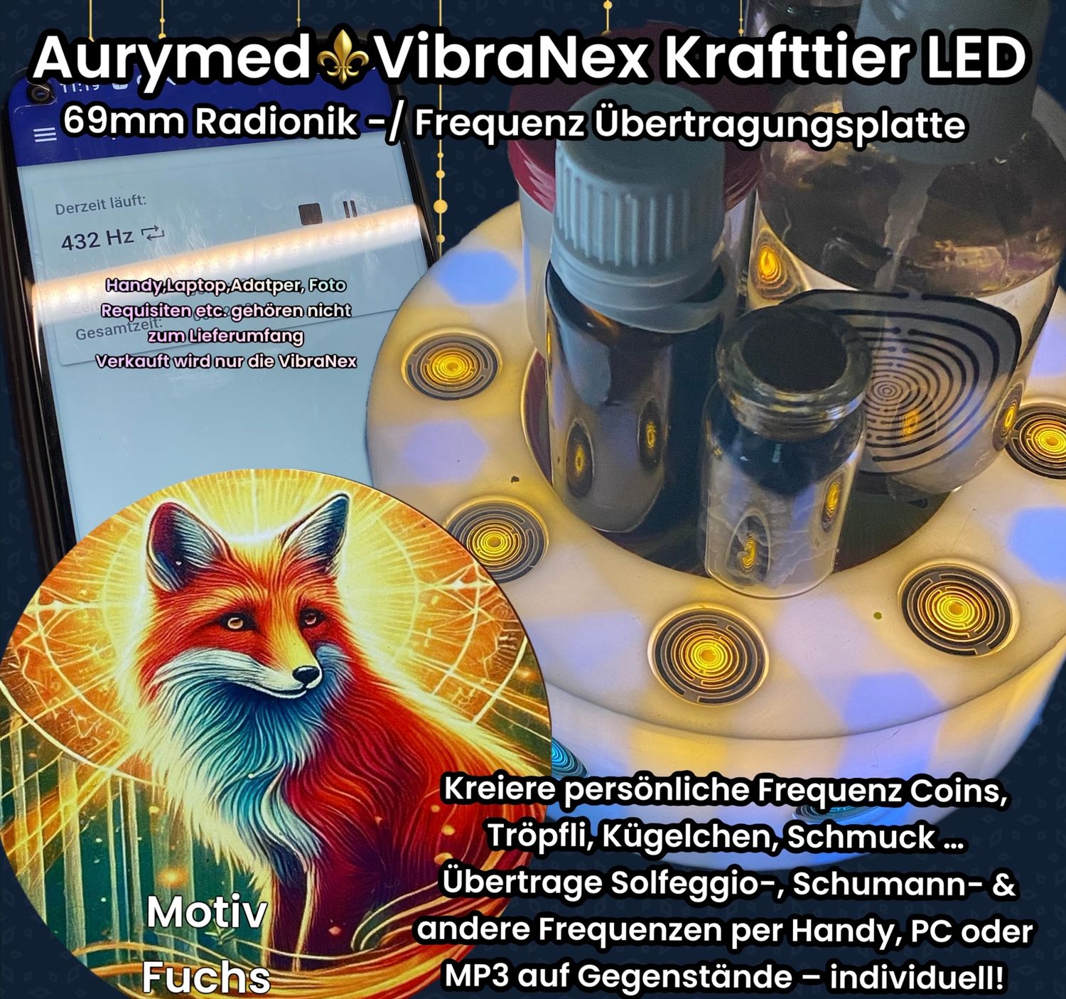 VibraNex LED Krafttier Fuchs – LED- & Gehäusefarbe und Füllung frei wählbar VibraNex LED Krafttier Fuchs – LED- & Gehäusefarbe und Füllung frei wählbar